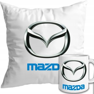ŚWIETNY ZESTAW DLA FANA MOTORYZACJI PODUSZKA I KUBEK MAZDA