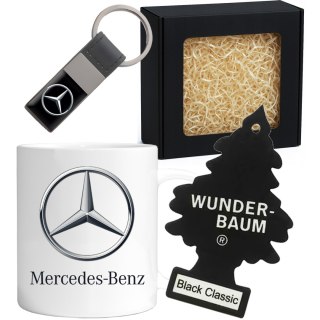 ZESTAW PREZENT KUBEK BRELOK MOTORYZACYJNY URODZINY ŚWIĘTA KIEROWCY MERCEDES