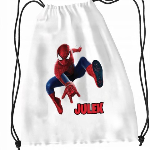 ZESTAW SZKOLNY KUBEK I PLECAK WOREK SPODERMAN P06 IMIĘ PIĘKNY!
