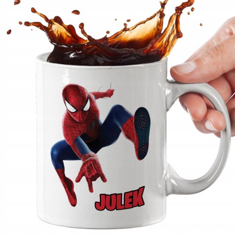 ZESTAW SZKOLNY KUBEK I PLECAK WOREK SPODERMAN P06 IMIĘ PIĘKNY!