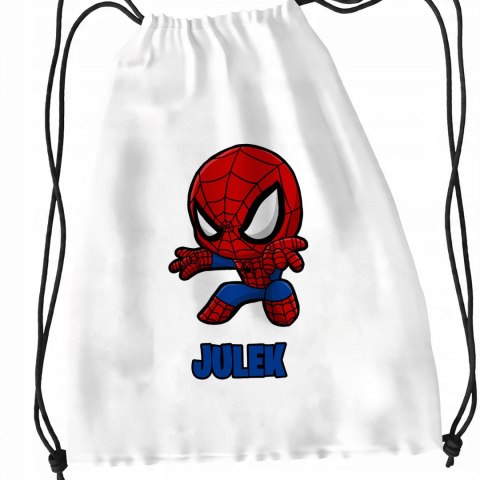 ZESTAW SZKOLNY KUBEK I PLECAK WOREK SPODERMAN P08 IMIĘ PIĘKNY!