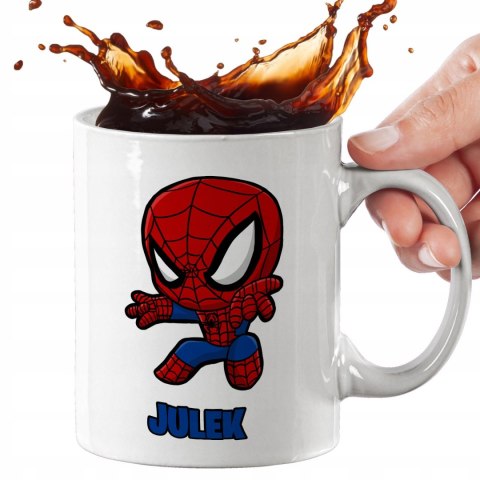 ZESTAW SZKOLNY KUBEK I PLECAK WOREK SPODERMAN P08 IMIĘ PIĘKNY!