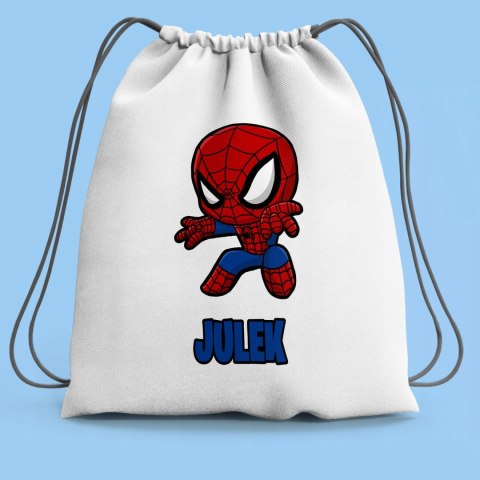 ZESTAW SZKOLNY KUBEK I PLECAK WOREK SPODERMAN P08 IMIĘ PIĘKNY!