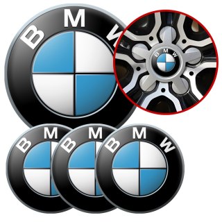 4 Emblematy Dekielki na Felgi Kołpaki Koła BMW KOMPLET TOP 56mm