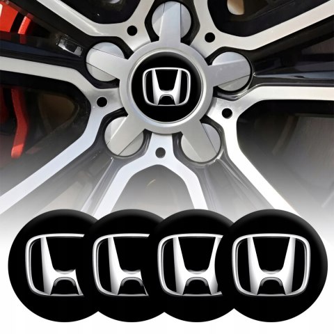 4 Emblematy Dekielki na Felgi Kołpaki Koła HONDA KOMPLET TOP 56mm