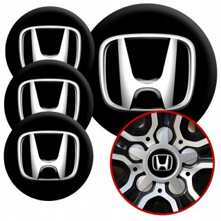 4 Emblematy Dekielki na Felgi Kołpaki Koła HONDA KOMPLET TOP 60mm