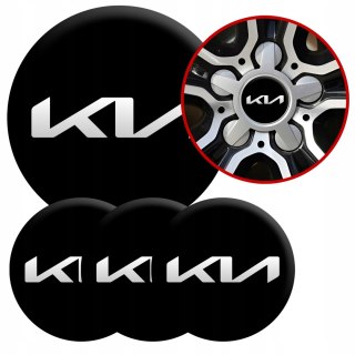 4 Emblematy Dekielki na Felgi Kołpaki Koła KIA KOMPLET TOP 53mm