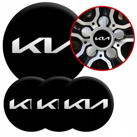 4 Emblematy Dekielki na Felgi Kołpaki Koła KIA KOMPLET TOP 56mm