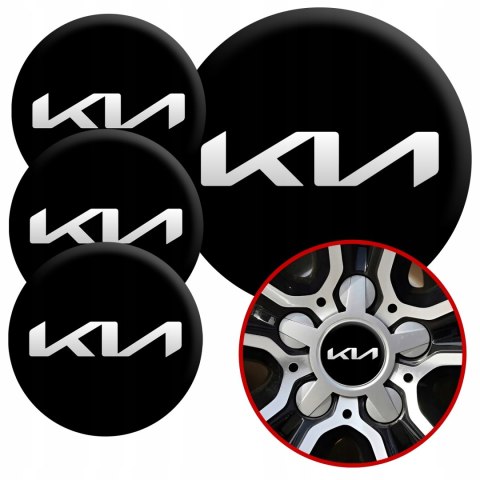 4 Emblematy Dekielki na Felgi Kołpaki Koła KIA KOMPLET TOP 60mm