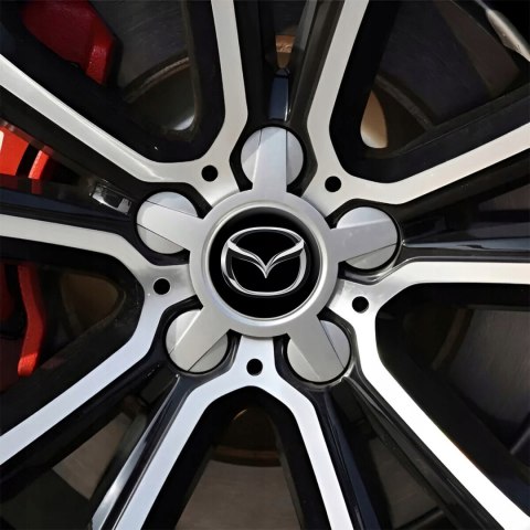 4 Emblematy Dekielki na Felgi Kołpaki Koła MAZDA KOMPLET TOP 53mm