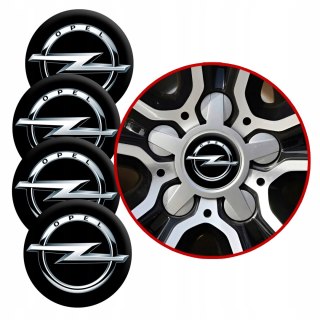 4 Emblematy Dekielki na Felgi Kołpaki Koła OPEL KOMPLET TOP 53mm