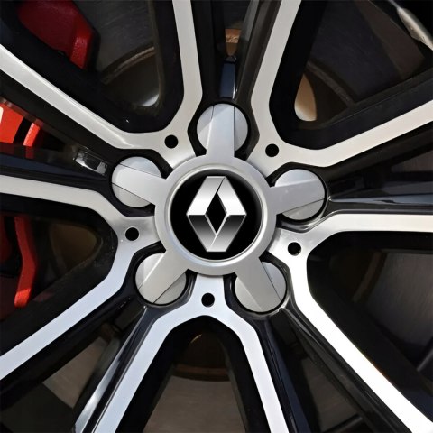 4 Emblematy Dekielki na Felgi Kołpaki Koła RENAULT KOMPLET TOP 53mm
