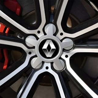 4 Emblematy Dekielki na Felgi Kołpaki Koła RENAULT KOMPLET TOP 60mm