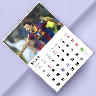 KALENDARZ XAVI HERNANDES 13 ZDJĘĆ NA ŚCIANĘ A3 ŚWIĘTA NIEDZIELE HANDLOWE