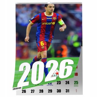KALENDARZ XAVI HERNANDES 13 ZDJĘĆ NA ŚCIANĘ A4 ŚWIĘTA NIEDZIELE HANDLOWE