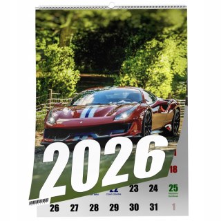 KALENDARZ FERARRI 13 ZDJĘĆ NA ŚCIANĘ A4 ŚWIĘTA NIEDZIELE HANDLOWE