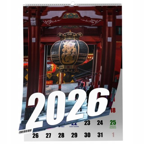 KALENDARZ JAPONIA 13 ZDJĘĆ NA ŚCIANĘ A4 ŚWIĘTA NIEDZIELE HANDLOWE