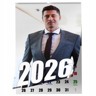 KALENDARZ LEWANDOWSKI 13 ZDJĘĆ NA ŚCIANĘ A4 ŚWIĘTA NIEDZIELE HANDLOWE