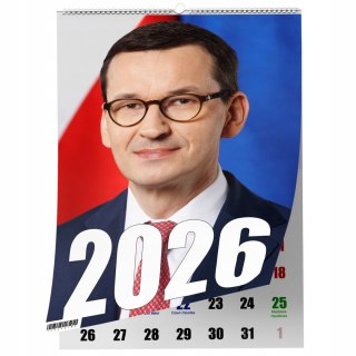 KALENDARZ MORAWIECKI 13 ZDJĘĆ NA ŚCIANĘ A4 ŚWIĘTA NIEDZIELE HANDLOWE