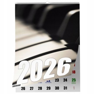 KALENDARZ MUZYKA 13 ZDJĘĆ NA ŚCIANĘ A3 ŚWIĘTA NIEDZIELE HANDLOWE
