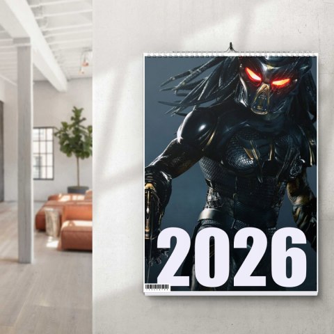 KALENDARZ PREDATER 13 ZDJĘĆ NA ŚCIANĘ A3 ŚWIĘTA NIEDZIELE HANDLOWE