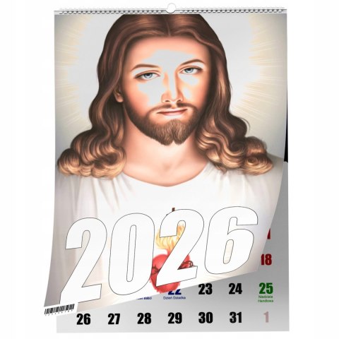 KALENDARZ RELIGIJNY 13 ZDJĘĆ NA ŚCIANĘ A4 ŚWIĘTA NIEDZIELE HANDLOWE