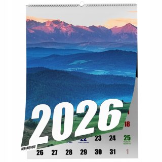 KALENDARZ TATRY 13 ZDJĘĆ NA ŚCIANĘ A3 ŚWIĘTA NIEDZIELE HANDLOWE