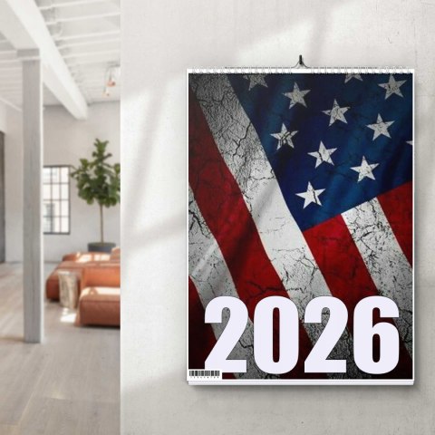 KALENDARZ USA 13 ZDJĘĆ NA ŚCIANĘ A3 ŚWIĘTA NIEDZIELE HANDLOWE