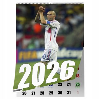 KALENDARZ ZINEDIN ZIDAN 13 ZDJĘĆ NA ŚCIANĘ A3 ŚWIĘTA NIEDZIELE HANDLOWE