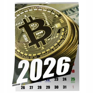 KALENDARZ BITCOIN 13 ZDJĘĆ NA ŚCIANĘ A4 ŚWIĘTA NIEDZIELE HANDLOWE
