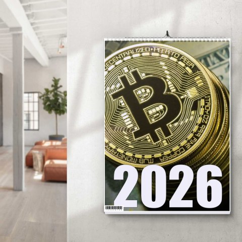 KALENDARZ BITCOIN 13 ZDJĘĆ NA ŚCIANĘ A4 ŚWIĘTA NIEDZIELE HANDLOWE