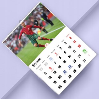 KALENDARZ CRISTIANO RONALDO 13 ZDJĘĆ NA ŚCIANĘ A3 ŚWIĘTA NIEDZIELE HANDLOWE