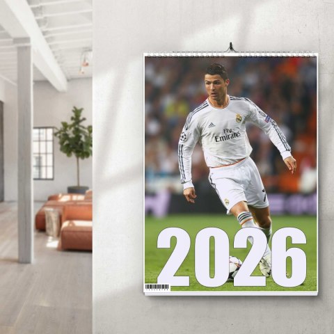 KALENDARZ CRISTIANO RONALDO 13 ZDJĘĆ NA ŚCIANĘ A3 ŚWIĘTA NIEDZIELE HANDLOWE