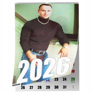 KALENDARZ DUDA 13 ZDJĘĆ NA ŚCIANĘ A4 ŚWIĘTA NIEDZIELE HANDLOWE