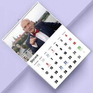 KALENDARZ KORWIN MIKKE 13 ZDJĘĆ NA ŚCIANĘ A3 ŚWIĘTA NIEDZIELE HANDLOWE