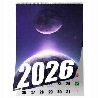 KALENDARZ KOSMOS 13 ZDJĘĆ NA ŚCIANĘ A3 ŚWIĘTA NIEDZIELE HANDLOWE