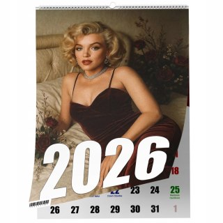 KALENDARZ MARYLIN MORNOE 13 ZDJĘĆ NA ŚCIANĘ A3 ŚWIĘTA NIEDZIELE HANDLOWE