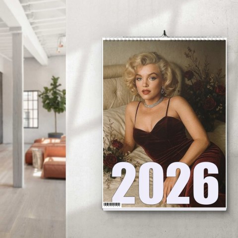 KALENDARZ MARYLIN MORNOE 13 ZDJĘĆ NA ŚCIANĘ A4 ŚWIĘTA NIEDZIELE HANDLOWE