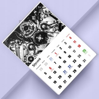 KALENDARZ MECHANIK 13 ZDJĘĆ NA ŚCIANĘ A3 ŚWIĘTA NIEDZIELE HANDLOWE