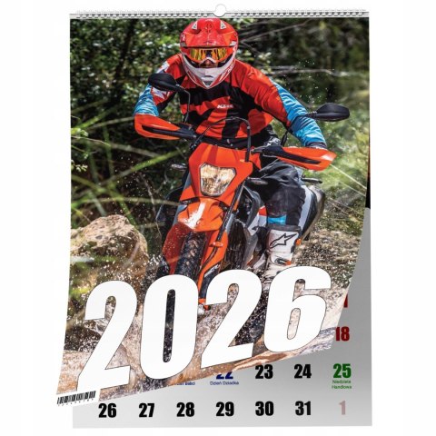 KALENDARZ MOTOCROSS 13 ZDJĘĆ NA ŚCIANĘ A3 ŚWIĘTA NIEDZIELE HANDLOWE