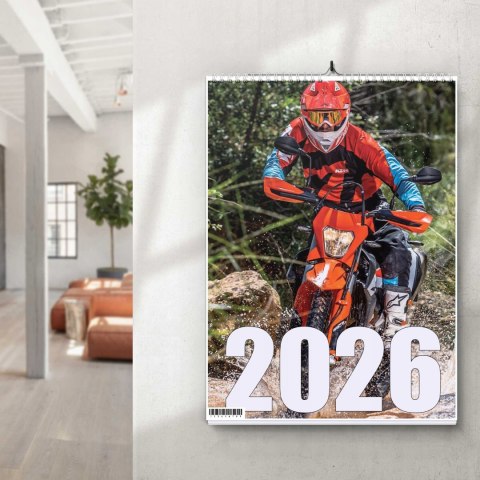 KALENDARZ MOTOCROSS 13 ZDJĘĆ NA ŚCIANĘ A3 ŚWIĘTA NIEDZIELE HANDLOWE