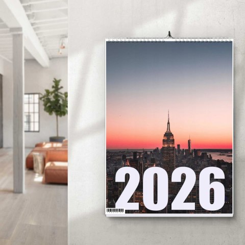KALENDARZ NEW YORK 13 ZDJĘĆ NA ŚCIANĘ A3 ŚWIĘTA NIEDZIELE HANDLOWE