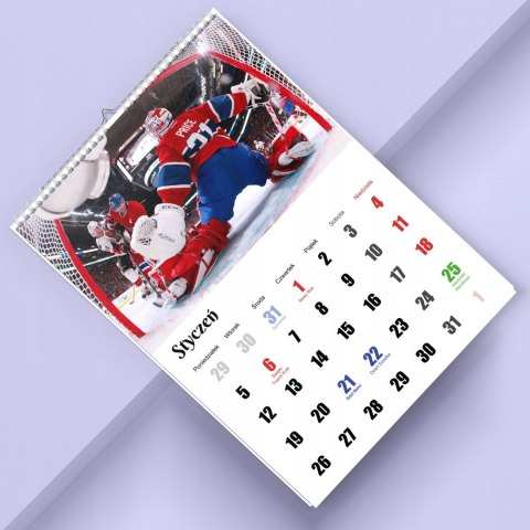KALENDARZ NHL 13 ZDJĘĆ NA ŚCIANĘ A4 ŚWIĘTA NIEDZIELE HANDLOWE