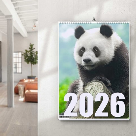 KALENDARZ PANDA 13 ZDJĘĆ NA ŚCIANĘ A4 ŚWIĘTA NIEDZIELE HANDLOWE