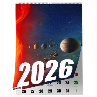 KALENDARZ PLANETY 13 ZDJĘĆ NA ŚCIANĘ A4 ŚWIĘTA NIEDZIELE HANDLOWE