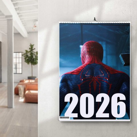 KALENDARZ SPODERMAN 13 ZDJĘĆ NA ŚCIANĘ A3 ŚWIĘTA NIEDZIELE HANDLOWE