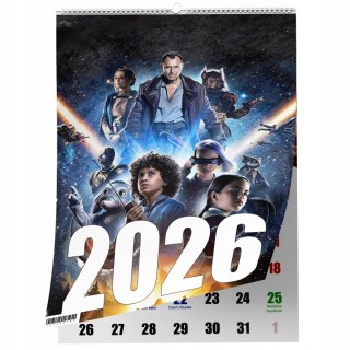 KALENDARZ START WARS 13 ZDJĘĆ NA ŚCIANĘ A4 ŚWIĘTA NIEDZIELE HANDLOWE