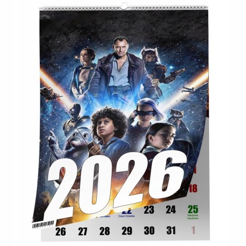 KALENDARZ START WARS 13 ZDJĘĆ NA ŚCIANĘ A4 ŚWIĘTA NIEDZIELE HANDLOWE