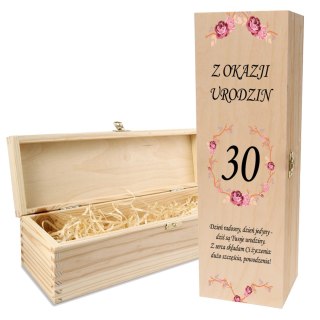 Drewniana skrzynka na wino - IDEALNY PREZENT na każdą okazję! NA 30-STKE 01