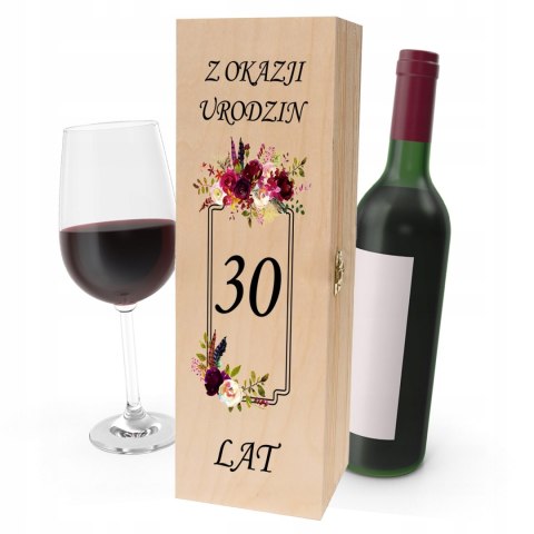 Drewniana skrzynka na wino - IDEALNY PREZENT na każdą okazję! NA 30-STKE 07
